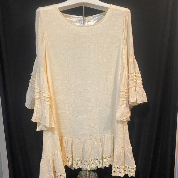 479-You Are BELL-eutiful💙 Paisley Vine Bell Sleeve Boho Blouse - Picture 1 of 11